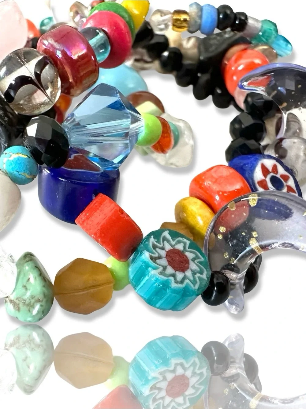 1 LB VTG Beads for Jewelry Making & Crafts, Window Hanging, Sun Catcher, CZECH